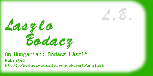 laszlo bodacz business card