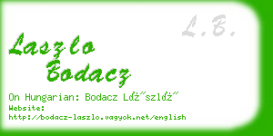 laszlo bodacz business card